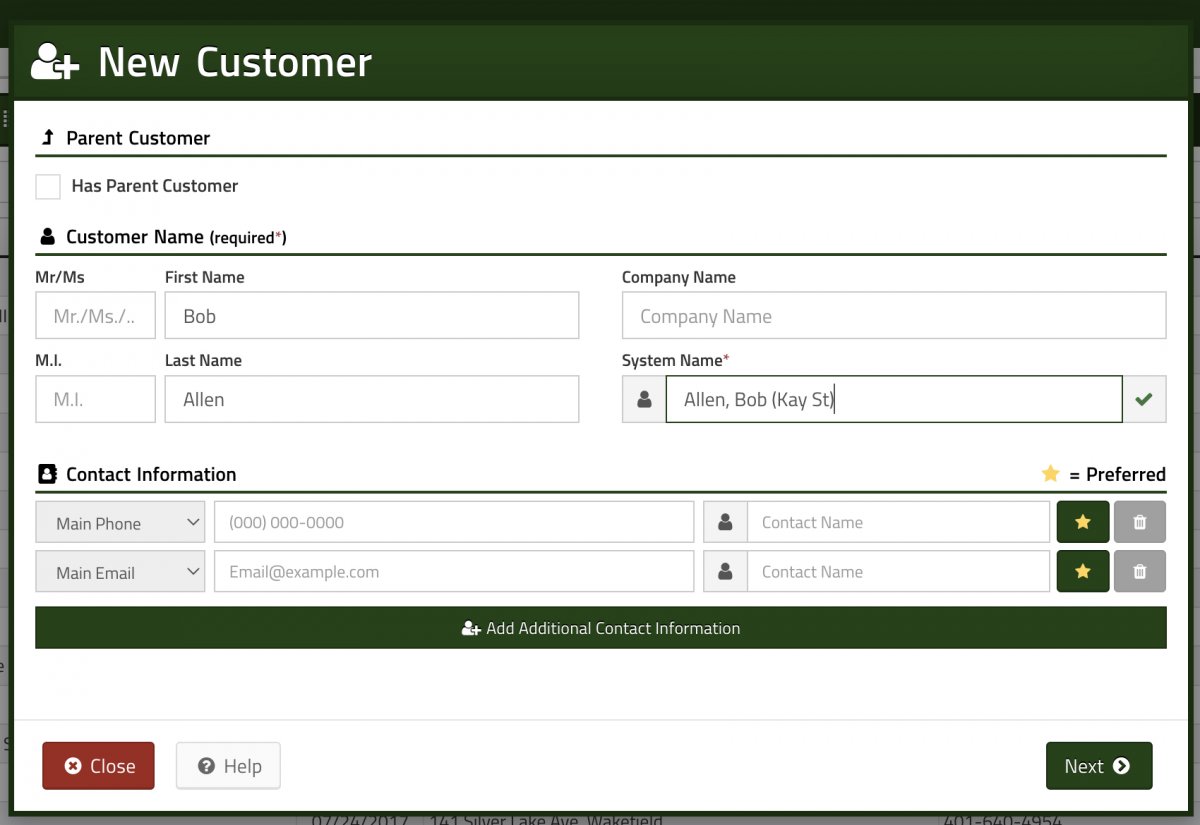 Adminmatic new customer