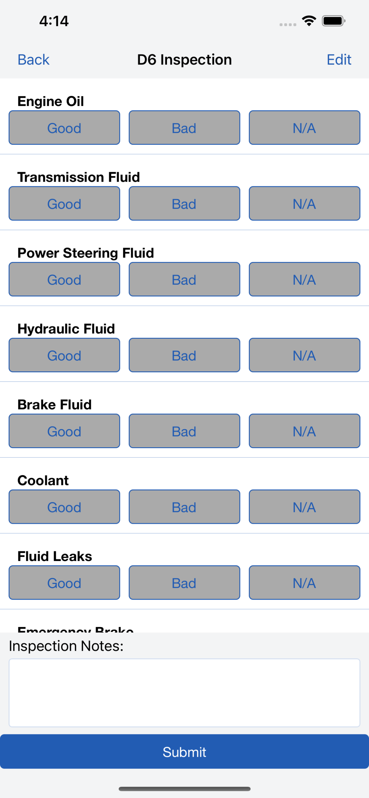 Adminmatic equipment inspection service